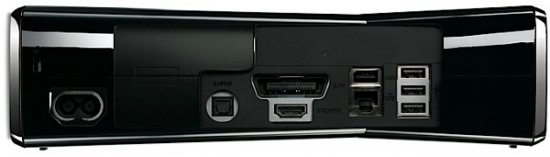 Microsoft Xbox 360 250GB - zadní panel
