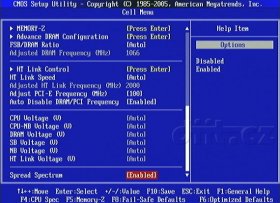 MSI 870A-G54 - BIOS: Cell Menu (2. část)