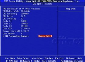 MSI 870A-G54 - BIOS: CPU Specification