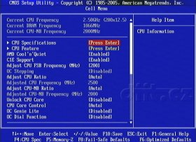 MSI 870A-G54 - BIOS: Cell Menu (1. část)