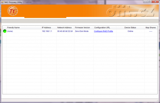 Thermaltake Muse X-Duo RAID - NAS Discovery Utility aplikace