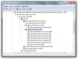 Zobrazení Bluetooth klávesnice v systému Windows ve správci zařízení