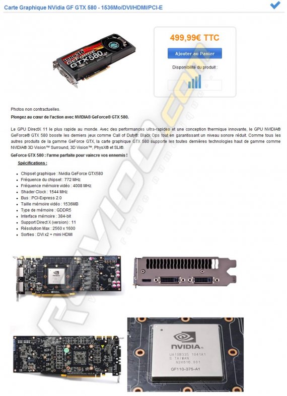 Informace o GeForce GTX 580