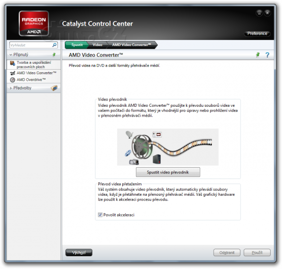 Nový AMD Catalyst Control Center: AMD Video Converter