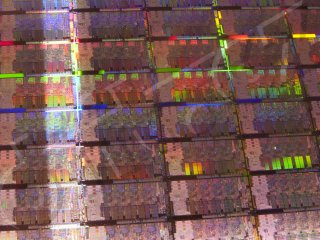 Intel Sandy Bridge Wafer - detail