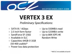 OCZ Vertex 3 EX - specifikace