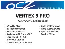 OCZ Vertex 3 Pro - specifikace