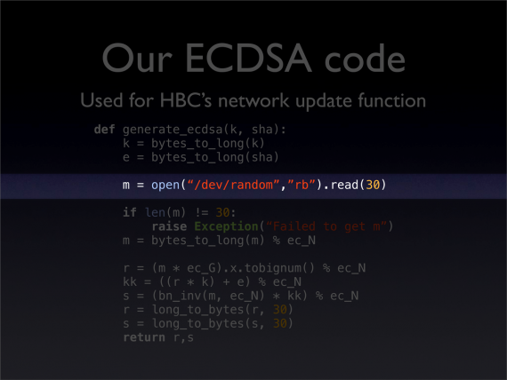 ECDSA Code