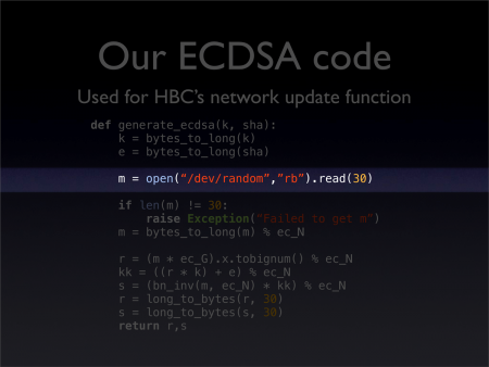 ECDSA Code