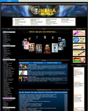 Web cinema-world.biz tak, jak se zobrazil 12.9.2009 (zdroj: domaintools.com)