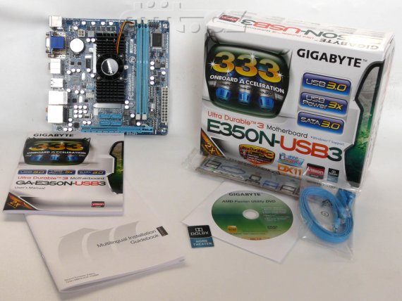 Gigabyte GA-E350N-USB3 - obsah balení