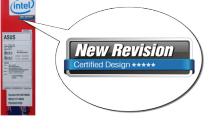 „New Revision“ štítek na krabici od ASUS notebooku