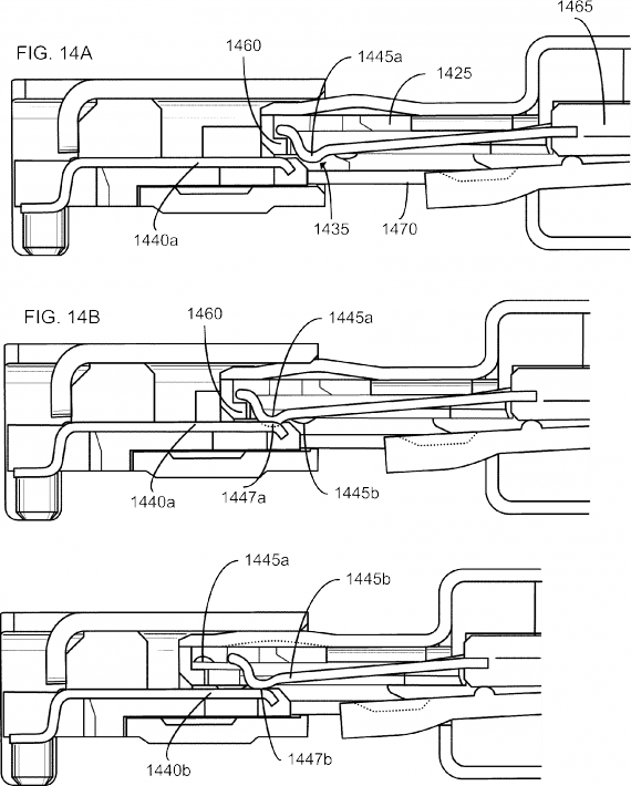 Patent Apple 7,918,689 na univerzální konektor - zastrčení