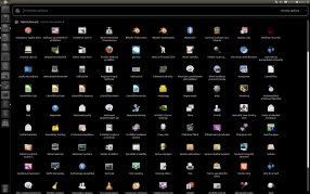 Ubuntu 11.04: Unity 3D, nabídka