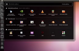 Ubuntu 11.04: Unity 3D, nabídka