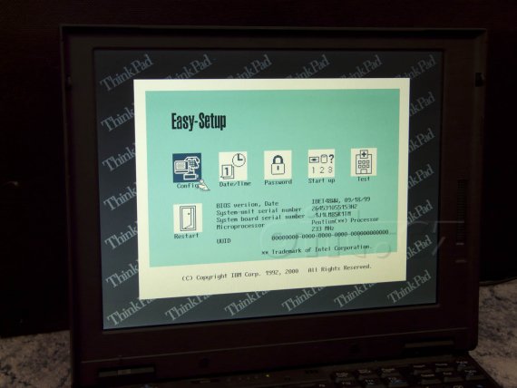 IBM ThinkPad 600 - Easy-Setup - hlavní strana
