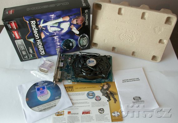 Sapphire Radeon HD 6670: obsah balení