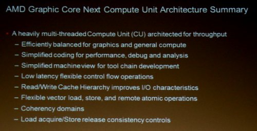 AMD graphic core next compute unit architecture summary