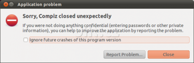 Ubuntu 11.10, pád aplikace