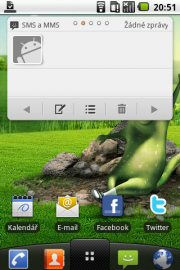 Android základní obrazovka - SMS/MMS widget