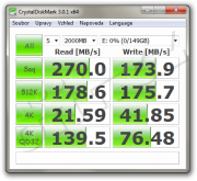 CrystalDiskMark: Intel SSD 320 Series 160GB