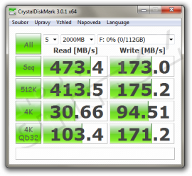 CrystalDiskMark: Kingston HyperX 120GB