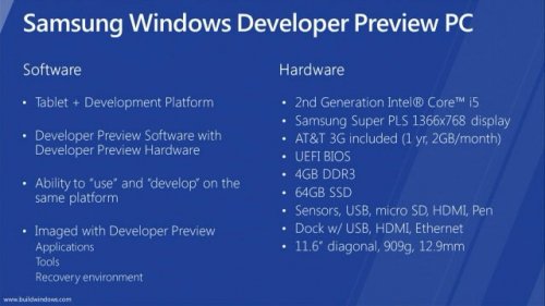Samsung Windows Developer Preview PC