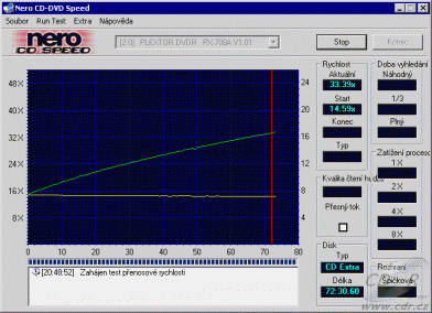 Plextor PX-708A CDspeed čtení CD-DA Key2Audio