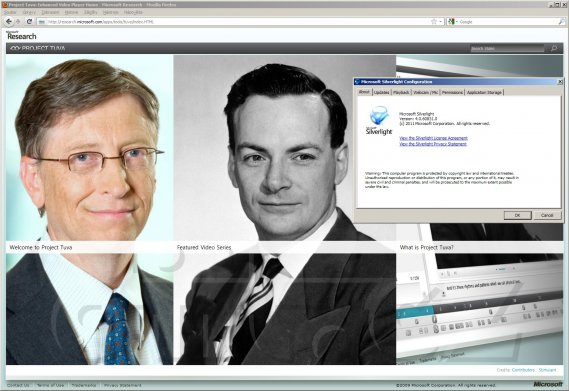 Microsoft Research, Project Tuva (Richard Feynman), Silverlight