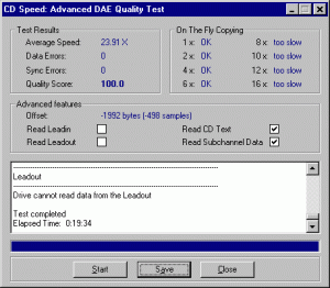 HP 9900ci Advanced DAE speed test