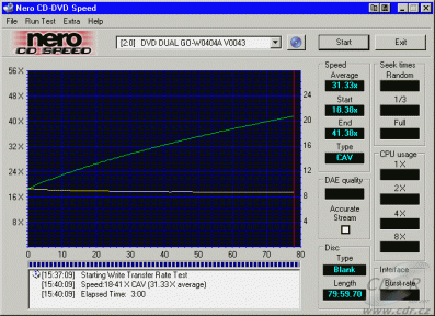 Gigabyte GO-W040A - CDspeed zápis CD-R