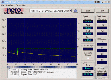 LG GSA-4081B CDspeed zápis CD-RW ultra speed 16-24×