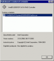 Ovladač z IAA RAID 3.5.3