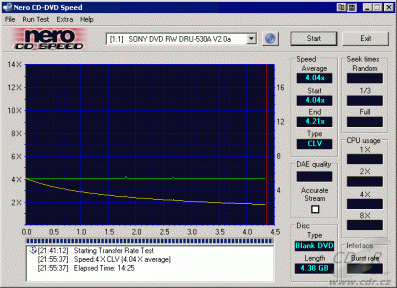 Sony DRU-530A - CDspeed zápis DVD-R 4×