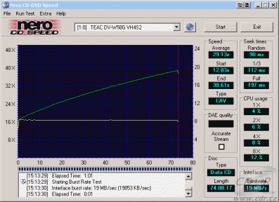 Teac DV-W58G - CDspeed čtení CD-ROM