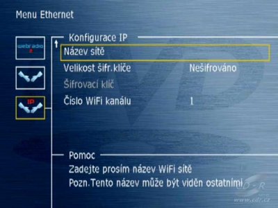 KiSS DP-1500 - Menu Ethernet: další konfigurace WiFi