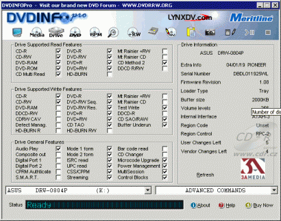 Asus DRW-0804P - DVDinfo Pro