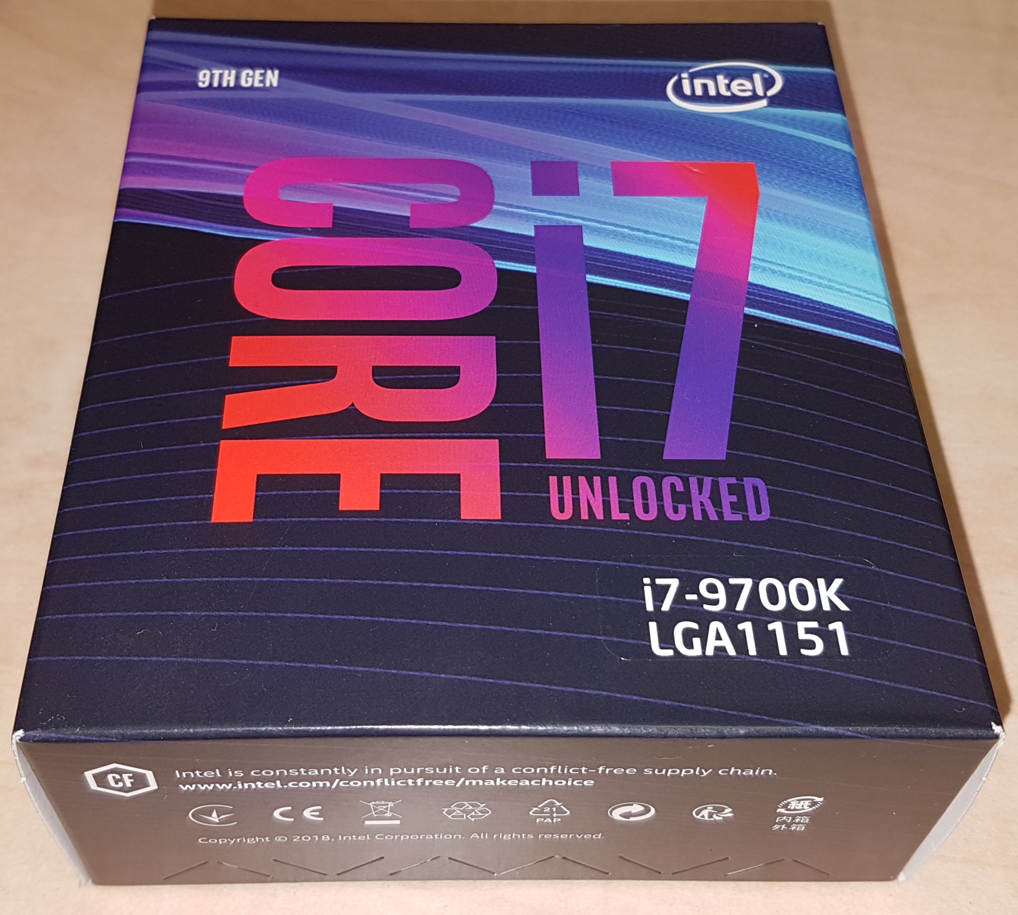 Intel Core i7 9700 BIOS起動確認済み ジャンク品+