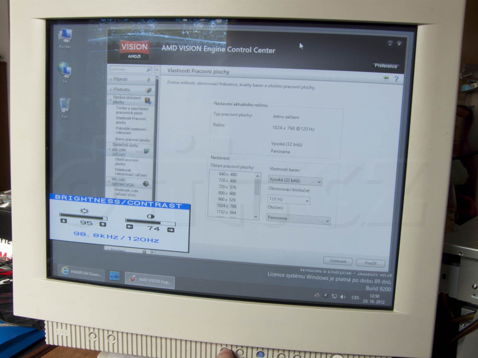 AMD Radeon HD Vs CRT Monitor A 60 Hz Funguje To Diitcz