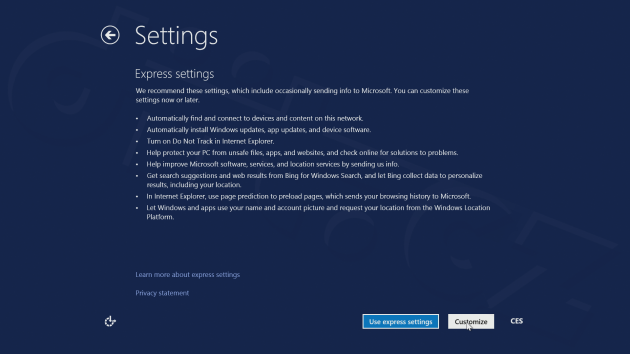 08 Windows 8.1 - nastavení - Express nebo Custom