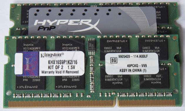 13 Kingston DDR3-1600 CL9 2×8 GB