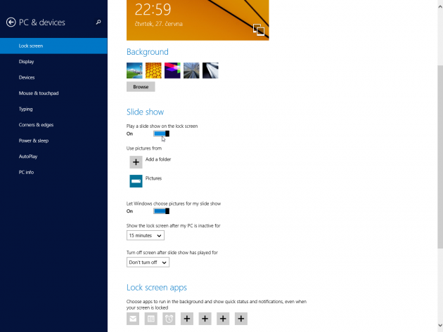 Windows 8.1 Preview - nastavení - Obrázek 3
