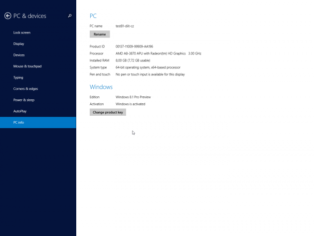 Windows 8.1 Preview - nastavení - Obrázek 12