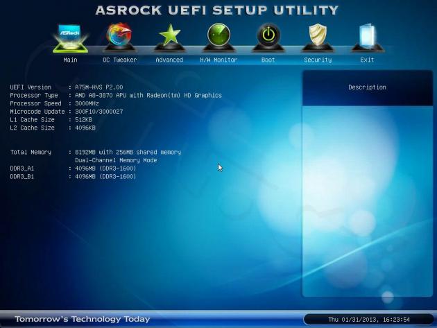 ASRock A75M-HVS UEFI P2.00