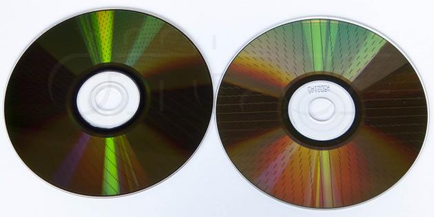 DVD-RAM médium vs. PD médium - spodní strana