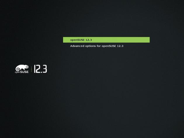 openSUSE 12.3 - grub2