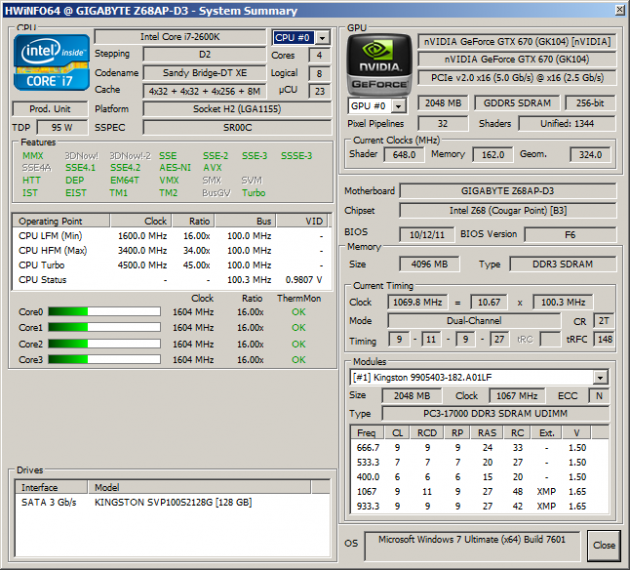 GeForce GTX 670: HWInfo64