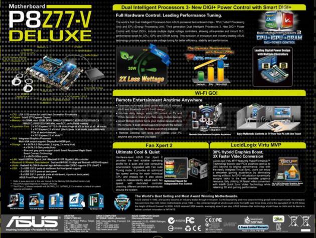 Asus P8Z77-V Deluxe, krabice
