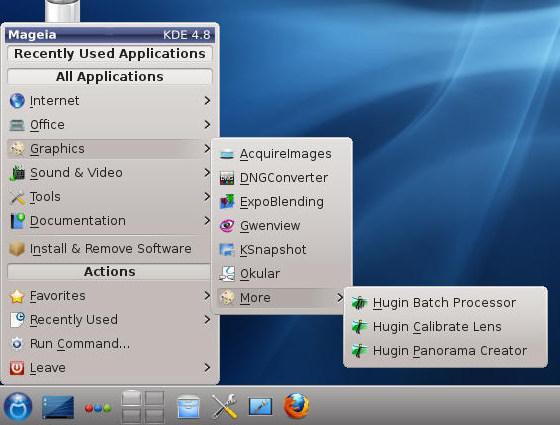 Mageia 2: KDE menu
