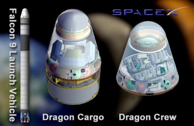 SpaceX, nákladní a pilotovaná verze Dragonu